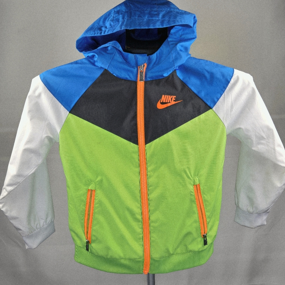 Boy's Nike Windrunner Gorpcore Colorblock Hooded Full‎ Zip Jacket, Size 6/7